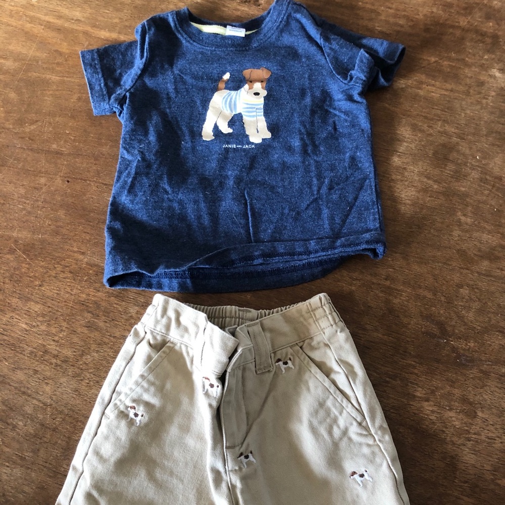 Janie and jack infant short and T-shirt set